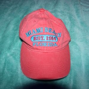 Miami Beach Pink Baseball Cap
